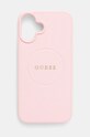 Guess etui na telefon iPhone 16 Plus 6.7 na telefon różowy GUHMP16MPGHSMMP
