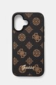 Guess etui pentru telefon iPhone 16 6.1 pentru telefon maro GUHMP16SPGPYSK