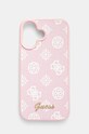 Чехол на телефон Guess iPhone 16 6.1 для телефона розовый GUHMP16SPGPYSP