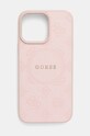 Чехол на телефон Guess iPhone 16 Pro Max 6.9 аппликация розовый GUHMP16XPSAPSMEP