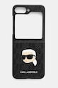 Obal na telefon Karl Lagerfeld Z Flip6 F741 potisk černá KLHCZF6PGKSKIHK