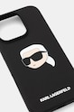 Etui za telefon Karl Lagerfeld iPhone 16 Pro 6.3 KLHMP16LSKHPPLK črna AA00