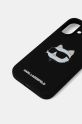 Кейс за телефон Karl Lagerfeld iPhone 16 6.1 KLHMP16SSCHPPLK черен AA00