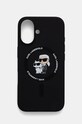 Чохол на телефон Karl Lagerfeld iPhone 16 6.1 для телефону чорний KLHMP16SSCMKCRHK