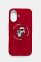 Karl Lagerfeld Husa pentru telefon iPhone 16 6.1 pentru telefon rosu KLHMP16SSCMKCRHR