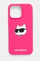 Θήκη κινητού Karl Lagerfeld iPhone 16 Pro Max 6.9 για τηλέφωνο ροζ KLHMP16XSCHPPLF