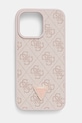 Чехол на телефон Guess iPhone 15 Pro Max 6.7 аппликация розовый GUHCP15XP4TDPP