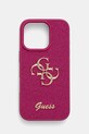 Чохол на телефон Guess iPhone 16 Pro 6.3 аплікація рожевий GUHCP16LHG4SGU