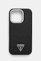 Кейс за телефон Guess iPhone 16 Pro 6.3 за телефон черен GUHMP16LPGTSPSK