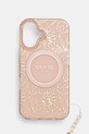 Чехол на телефон Guess iPhone 16 6.1 для телефона розовый GUHMP16SHCPOFPP