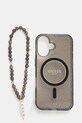 Чехол на телефон Guess iPhone 16 6.1 узор чёрный GUHMP16SHGCRELSK