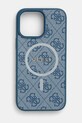 Чехол на телефон Guess iPhone 16 Pro Max 6.9 узор голубой GUHMP16XG4GFRB