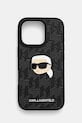 Etui za telefon Karl Lagerfeld iPhone 16 Pro 6.3 za telefon crna KLHCP16LPGKLKIPK