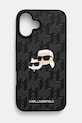 Etui za telefon Karl Lagerfeld iPhone 16 Plus 6.7 za telefon crna KLHCP16MPGKLKCPK