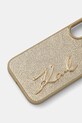 Obal na telefon Karl Lagerfeld iPhone 16 6.1 KLHCP16SPFMFBKMD zlatá AA00