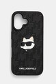 Чехол на телефон Karl Lagerfeld iPhone 16 6.1 для телефона чёрный KLHCP16SPGKLCHPK