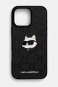 Puzdro na mobil Karl Lagerfeld iPhone 16 Pro Max 6.9 nášivka čierna KLHCP16XPGKLCHPK