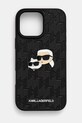 Obal na telefon Karl Lagerfeld iPhone 16 Pro Max 6.9 na mobil černá KLHCP16XPGKLKCPK