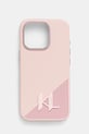 Obal na telefon Karl Lagerfeld iPhone 16 Pro 6.3 na mobil růžová KLHMP16LSCMKMPCP
