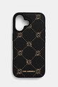Karl Lagerfeld husă pentru telefon iPhone 16 6.1 pentru telefon negru KLHMP16SPGKHPHK