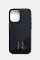 Karl Lagerfeld custodia per telefono iPhone 16 6.1 applique nero KLHMP16SSCMKMPCK