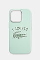 Чохол на телефон Lacoste iPhone 16 Pro 6.3 для телефону бірюзовий LCHMP16LUCRA