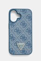 Чехол на телефон Guess iPhone 16 6.1 для телефона голубой GUHCP16SP4TDPB