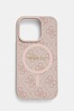 Guess husa pentru telefon iPhone 16 Pro 6.3 pentru telefon roz GUHMP16LG4GFRP