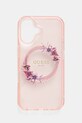 Чехол на телефон Guess iPhone 16 6.1 для телефона розовый GUHMP16SHFWFCP