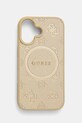 Puzdro na mobil Guess iPhone 16 6.1 na mobil zlatá GUHMP16SPSAPSMED