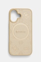 Guess etui na telefon iPhone 16 6.1 na telefon złoty GUHMP16SPSAPSMED