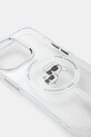 Obal na telefon Karl Lagerfeld iPhone 15 Pro 6.1 KLHMP15LHLSKCH průhledná AA00