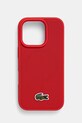 Чехол на телефон Lacoste iPhone 16 Pro 6.3 аппликация красный LCHMP16LPVCR