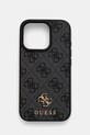 Puzdro na mobil Guess iPhone 16 Pro 6.3 na mobil sivá GUHMP16LP4SM4MK