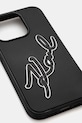 Obal na telefon Karl Lagerfeld iPhone 15 Pro 6.1 KLHCP15L3DRKSDLK černá AA00