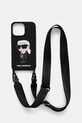 Karl Lagerfeld etui na telefon iPhone 15 Pro Max 6.7 na telefon czarny KLHCP15XSCBSKNK
