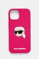 Etui za telefon Karl Lagerfeld iPhone 15 6.1 Za telefon roza KLHMP15SSKHPPLF