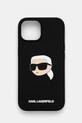 Чохол на телефон Karl Lagerfeld iPhone 15 6.1 для телефону чорний KLHMP15SSKHPPLK