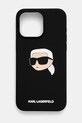 Karl Lagerfeld Husa pentru telefon iPhone 15 Pro Max 6.7 pentru telefon negru KLHMP15XSKHPPLK