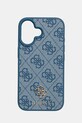 Guess Husa pentru telefon iPhone 16 pentru telefon albastru GUHMP16SP4SM4MB