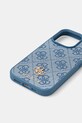 Guess etui na telefon iPhone 16 Pro GUHMP16LP4SM4MB niebieski AA00