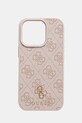 Кейс за телефон Guess iPhone 16 Pro 6.3 за телефон розов GUHMP16LP4SM4MP