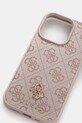 Кейс за телефон Guess iPhone 16 Pro 6.3 GUHMP16LP4SM4MP розов AA00