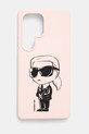 Karl Lagerfeld Husa pentru telefon Samsung Galaxy S25 Ultra pentru telefon roz KLHMS25LPNYKGRTP