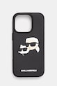 Чохол на телефон Karl Lagerfeld iPhone 16 Pro для телефону чорний KLHCP16LRBCKCHLK