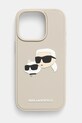 Karl Lagerfeld Husa pentru telefon iPhone 16 Pro pentru telefon bej KLHCP16LRBCKCHLE