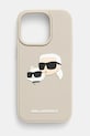 Θήκη κινητού Karl Lagerfeld iPhone 16 Pro για τηλέφωνο μπεζ KLHCP16LRBCKCHLE