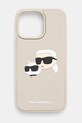 Karl Lagerfeld Husa pentru telefon iPhone 16 Pro Max pentru telefon bej KLHCP16XRBCKCHLE
