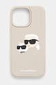 Karl Lagerfeld etui na telefon iPhone 16 Pro Max na telefon beżowy KLHCP16XRBCKCHLE