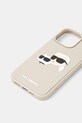 Karl Lagerfeld Husa pentru telefon iPhone 16 Pro Max KLHCP16XRBCKCHLE bej AA00